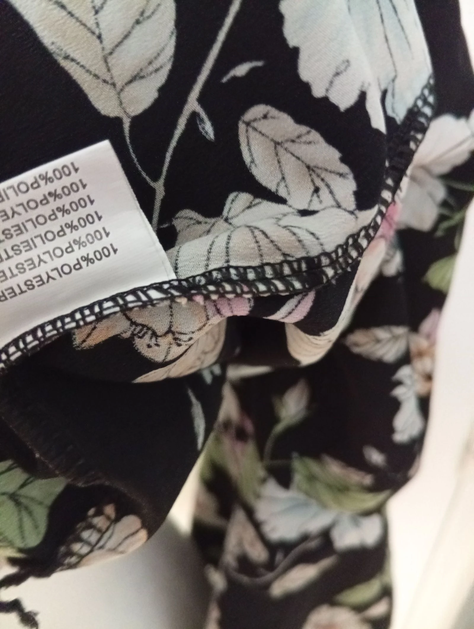 Vestido floral corte recto acabado de encaje en las mangas – photo 8